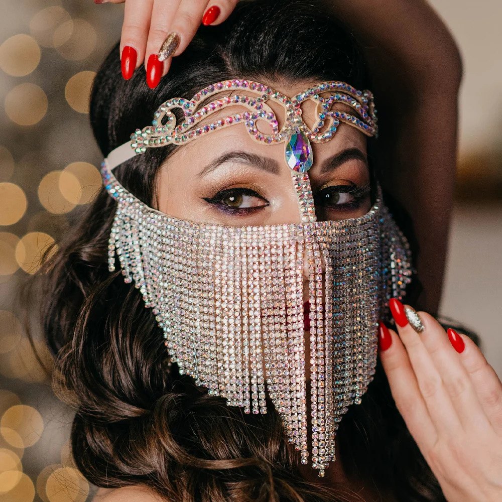Ethnic Fashion Jewellery - Exotic Boho Tassel Face Chain Veil