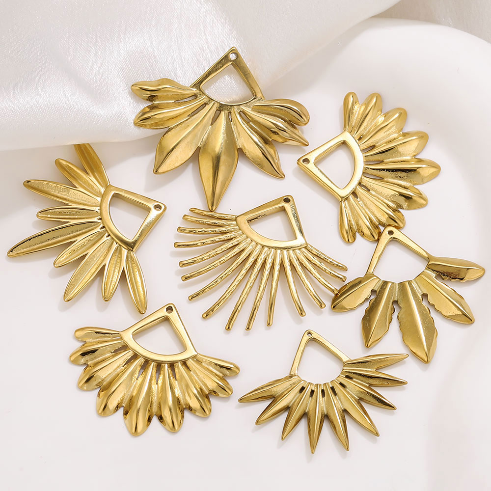 2pcs Stainless Steel Fan Shape - Ethnic Fashion Jewellery recension och pris