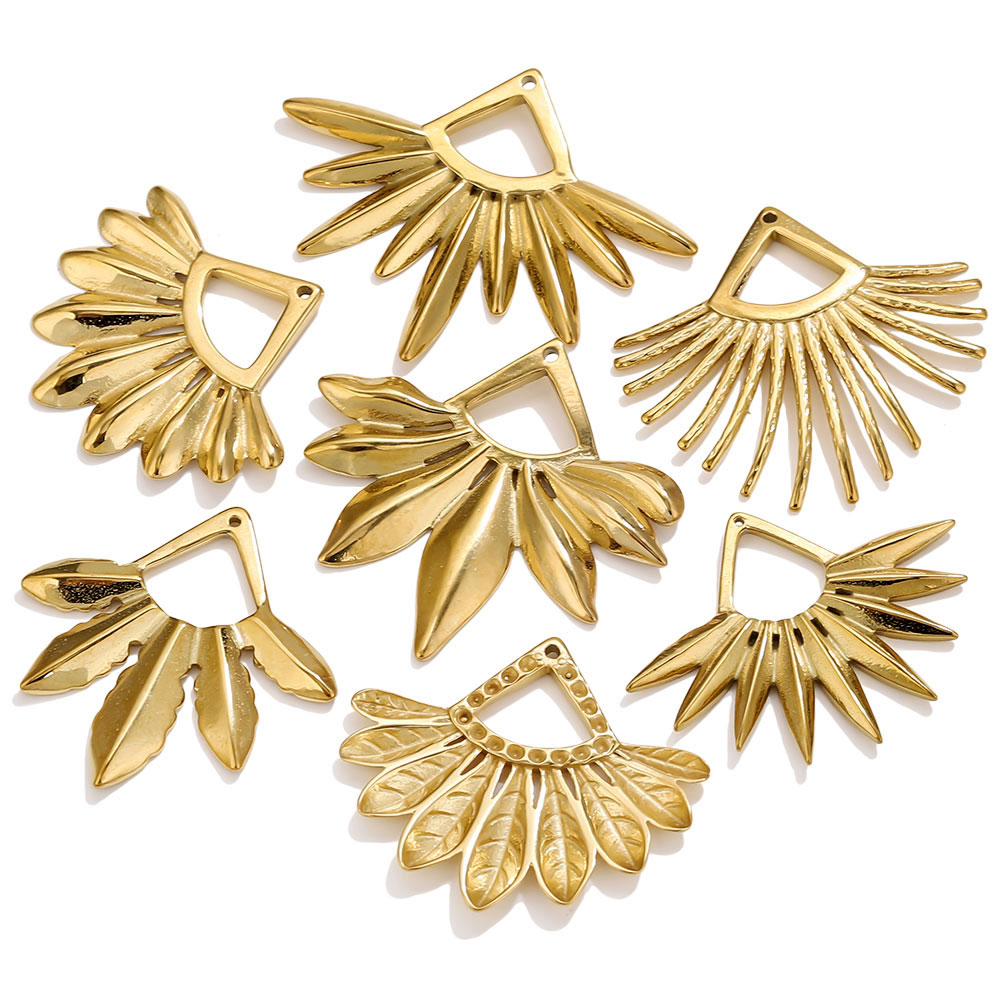 2pcs Stainless Steel Fan Shape - Ethnic Fashion Jewellery recension och pris