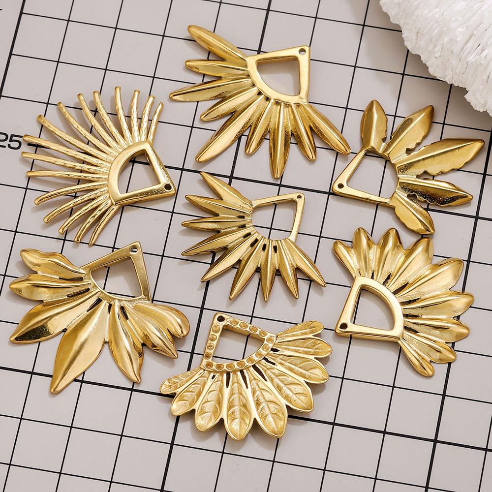 2pcs Stainless Steel Fan Shape - Ethnic Fashion Jewellery recension och pris