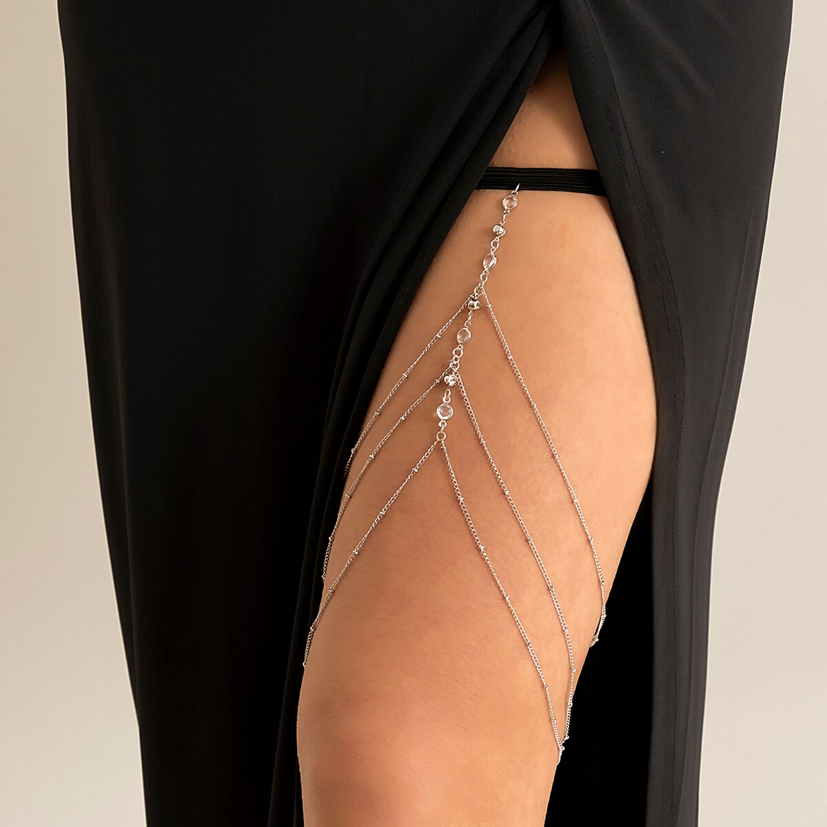 Boho Elastic Band Crystal Leg  - Ethnic Fashion Jewellery recension och pris