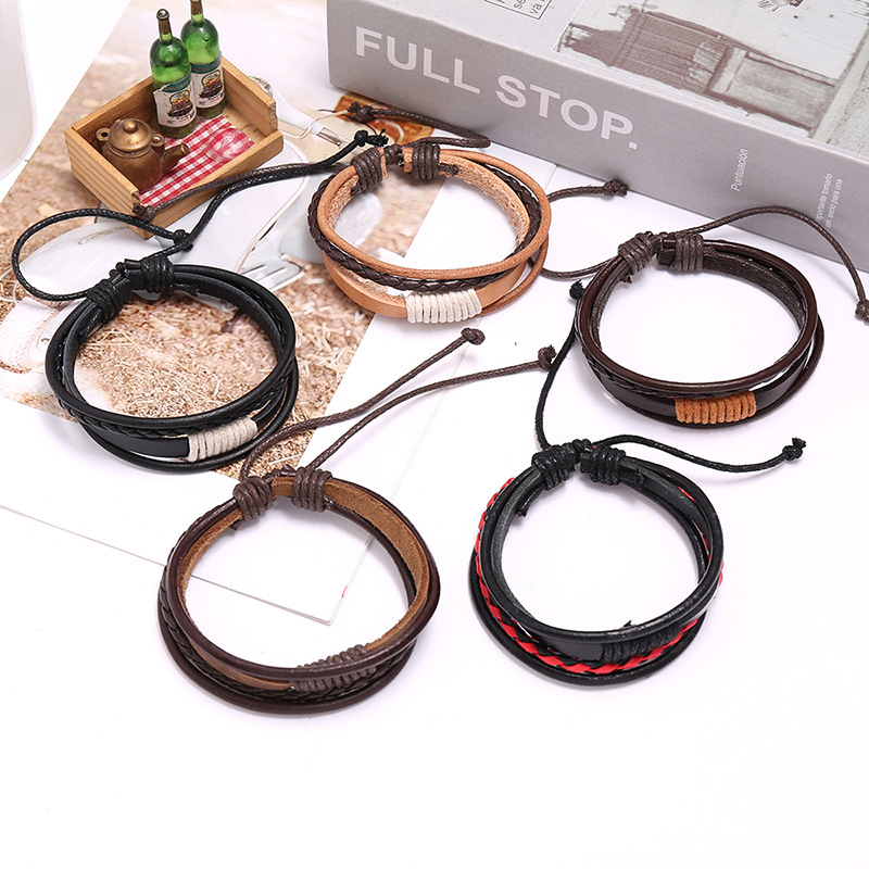 2025 Leather Bracelet Men Bang - Ethnic Fashion Pk recension och pris