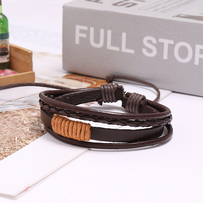 2025 Leather Bracelet Men Bang - Ethnic Fashion Pk recension och pris