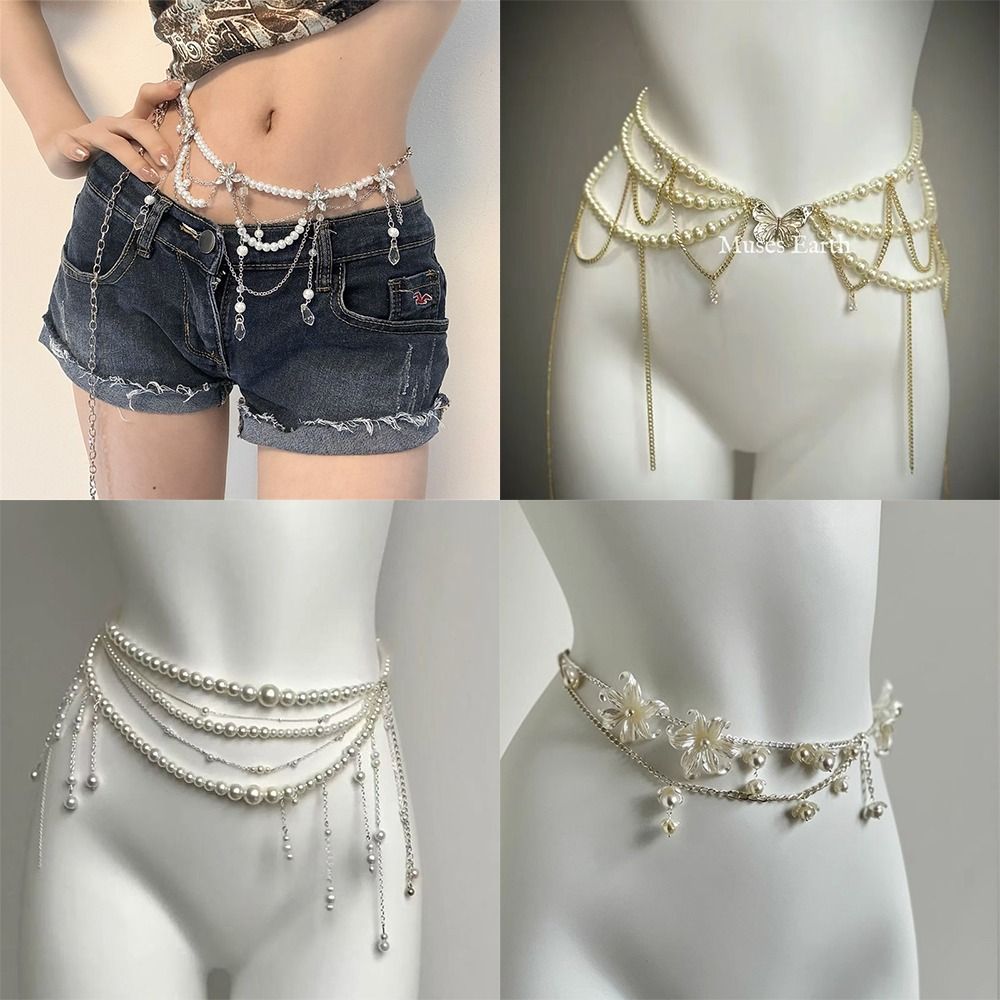 Fashion Elegant Pearl Waist Ch - Ethnic Fashion Jewellery recension och pris