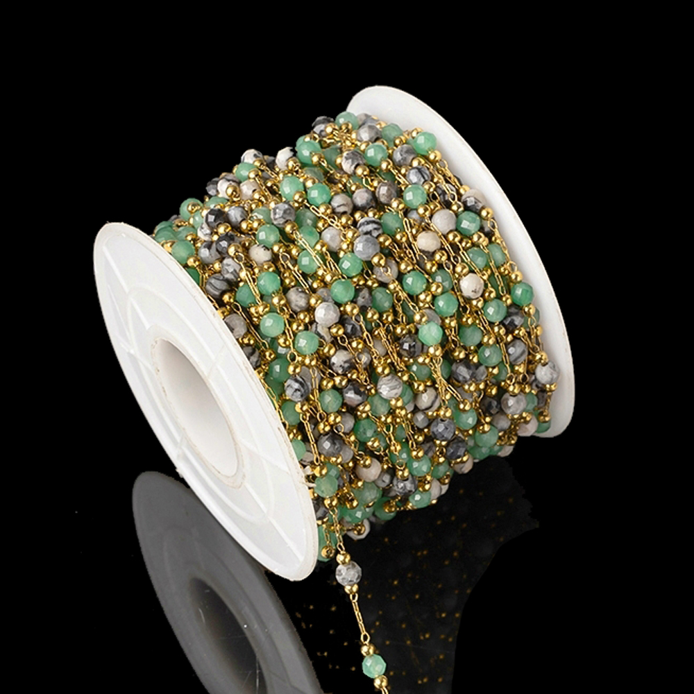 1Meter Elegant Mix Round Stone - Ethnic Fashion Jewellery recension och pris
